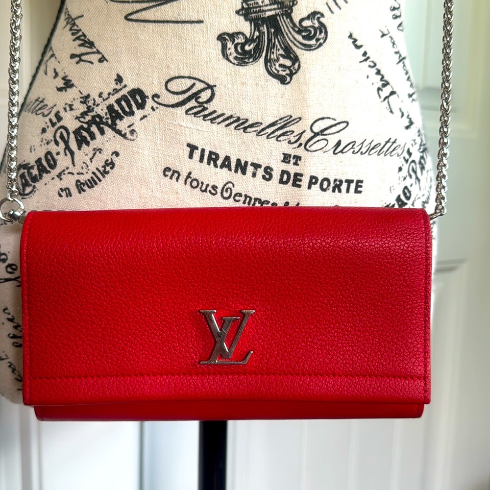 Louis Vuitton Portefeuille Lockme Long Leather Wallet, box and dust bag